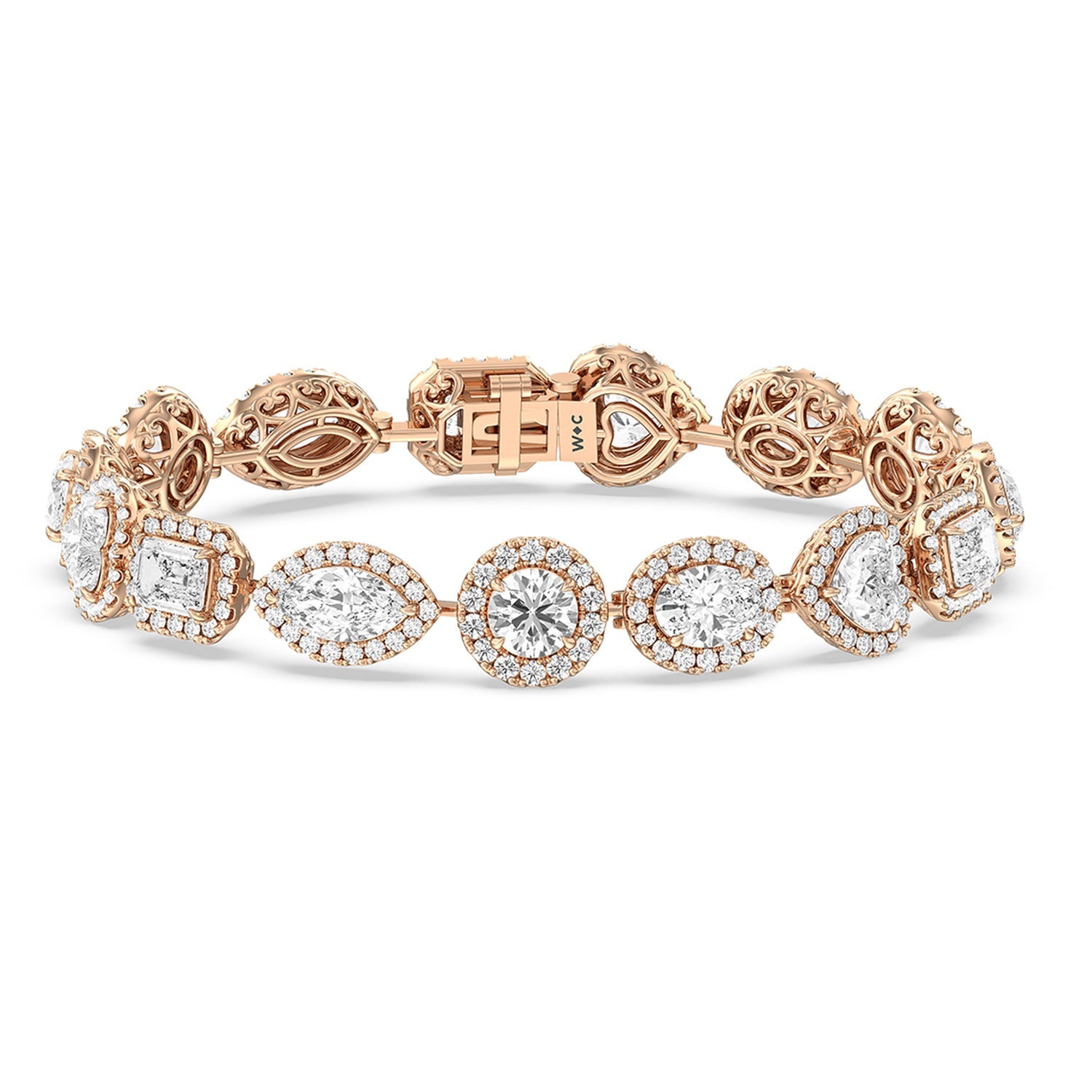 18 Karat White Gold Fancy Shape Diamond Bracelet – RACHEL LYNN CHICAGO